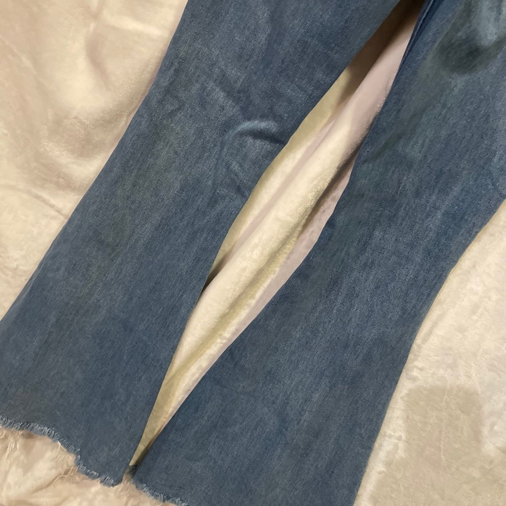 Rock & Roll Denim Bell Bottom Jeans High Rise‎ Raw Hem Size 29x34 - Picture 6 of 7